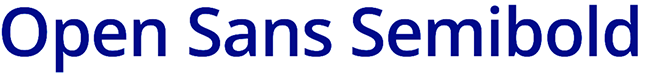 open sans semi bold font example