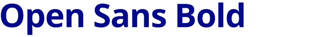 Specimen of characters in the fonts Conduit Bold and Bold Outline